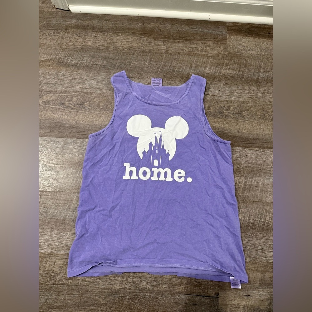 Comfort Colors Purple disney tank top size medium